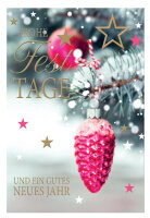 SUSY CARD Weihnachtskarte "Roter Tannenzapfen"