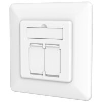 DIGITUS Unterputzdose Kat. 6A, Klasse EA, 2x RJ45, reinweiss