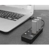 DIGITUS Hub USB 3.0, 4 ports, commutable, boîtier aluminium