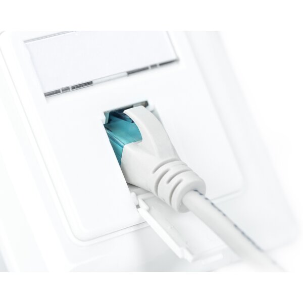 DIGITUS Unterputzdose Kat. 6A, Klasse EA, 1x RJ45, reinweiss