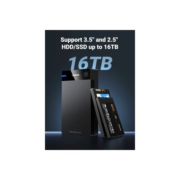 UGREEN SATA Hard Driver Enclosure 50422 USB 3.0 B to 3.5,2.5 (BB)