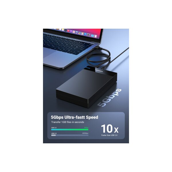 UGREEN SATA Hard Driver Enclosure 50422 USB 3.0 B to 3.5,2.5 (BB)