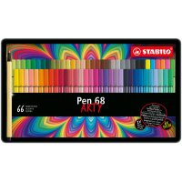 STABILO Fasermaler Pen 68 Arty 6866-031 Metalletui 66...