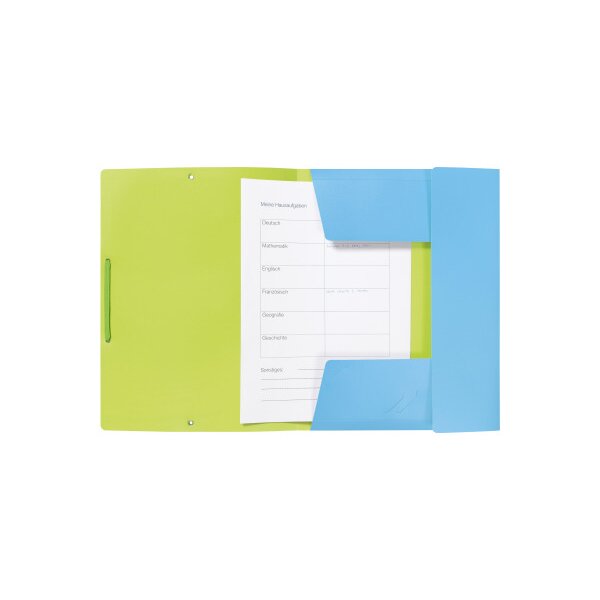 KOLMA Gummizugmappe Doppia A4 11.079.20 blau/grün