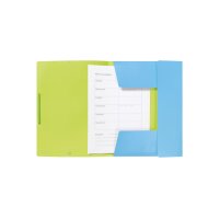 KOLMA Gummizugmappe Doppia A4 11.079.20 blau/grün
