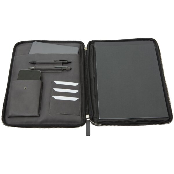 PRIDE&SOUL Schreibmappe TERRA, A4, Leder, grau