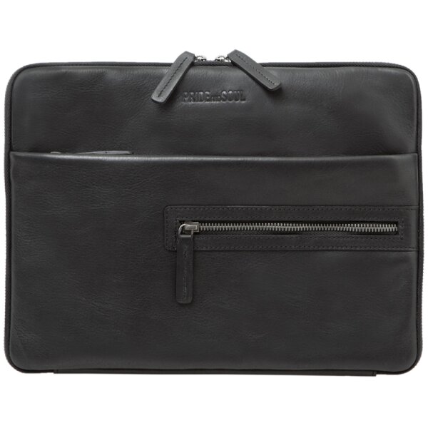 PRIDE&SOUL Schreibmappe TERRA, A4, Leder, grau