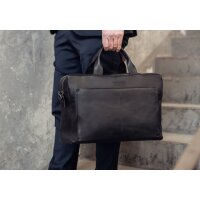 PRIDE&SOUL Sac pour laptop MOVER, cuir, noir