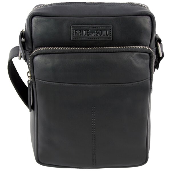 PRIDE&SOUL Sac à bandoulière PORT, cuir, noir