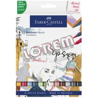 FABER-CASTELL Sketch Marker GOLDFABER, 24er Etui