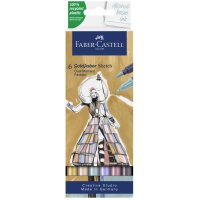 FABER-CASTELL Sketch Marker GOLDFABER, 6er Etui Fashion