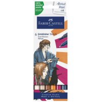 FABER-CASTELL Sketch Marker GOLDFABER, 6er Etui Manga