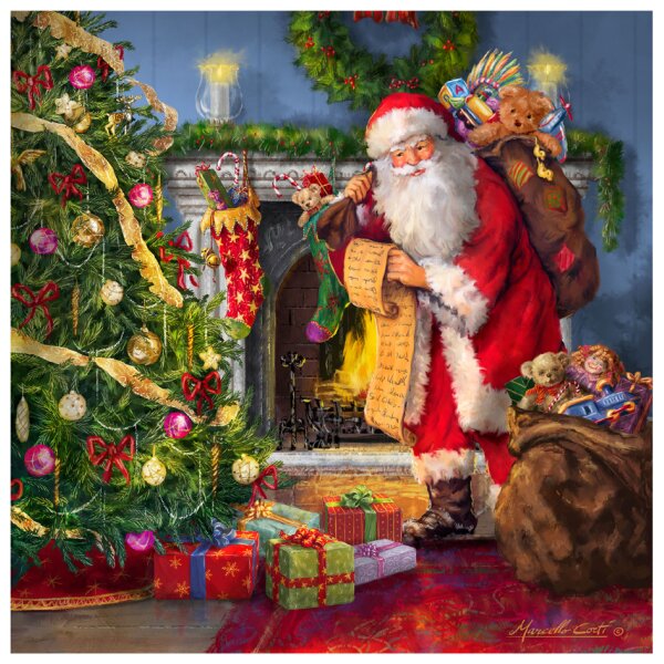 PAPSTAR Weihnachts-Motivservietten "Down the Chimney"