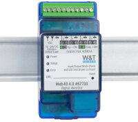W&T Web-IO 4.0 Digital, 4 x In Out, 10 100 BaseT, blau