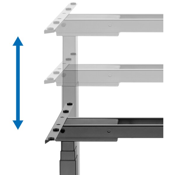 LogiLink Piètement de bureau,hauteur réglable électriquement