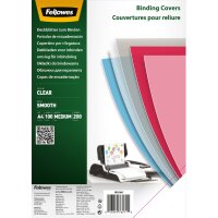 Fellowes Deckblatt, DIN A4, PET, transparent, 0,25 mm