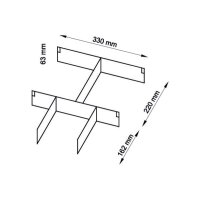 APOLLO Trennsteg-Set VACTR grau, für Rollcontainer