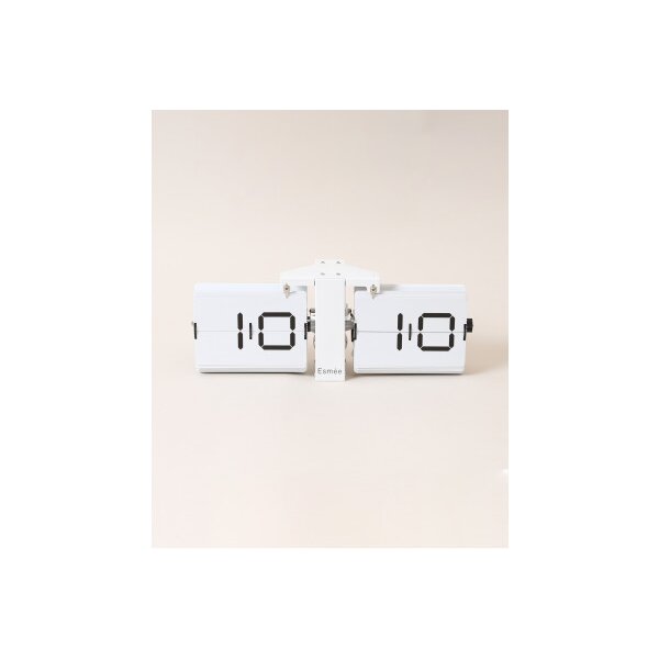 ESMEE Wanduhr Flip Clock 240.006.04 weiss