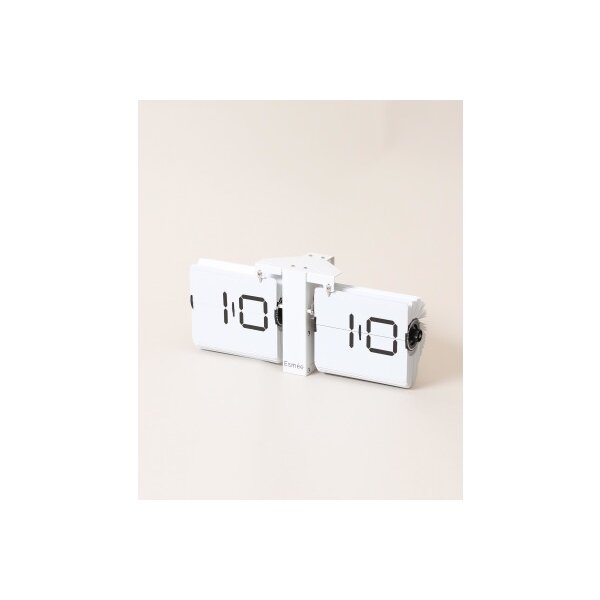ESMEE Wanduhr Flip Clock 240.006.04 weiss