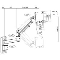 LogiLink Bras support pour écran pour montage mural