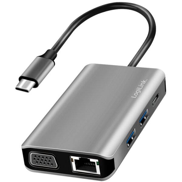 LogiLink USB 3.2 (Gen 1) Docking-Station, USB-C, 7-Port