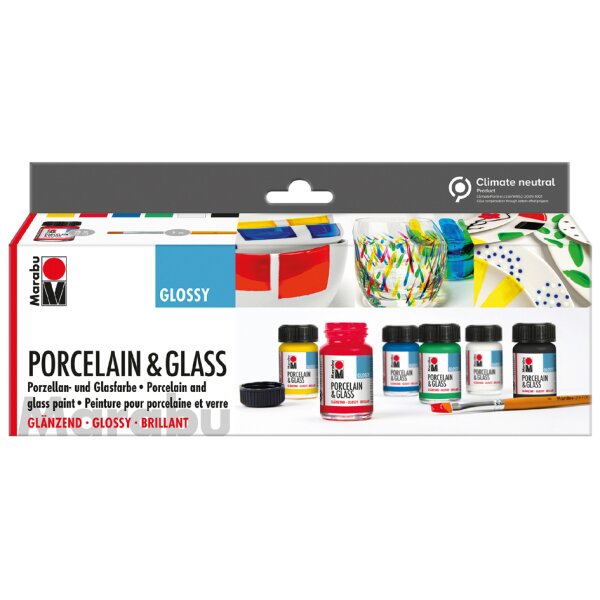Marabu Farbe "Porcelain & Glass Glossy", Starterset