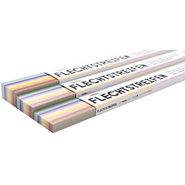 folia Bande &agrave; tresser pastel, (l)10 x (L)500 mm, assorti
