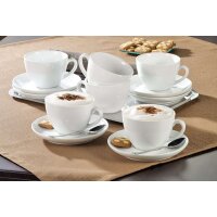Esmeyer Cappuccino-Tassen "Bistro", 6er Set, weiss