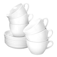 Esmeyer Cappuccino-Tassen "Bistro", 6er Set, weiss