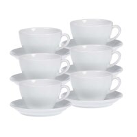 Esmeyer Kaffee-Tassen "Bistro", 6er Set, weiss