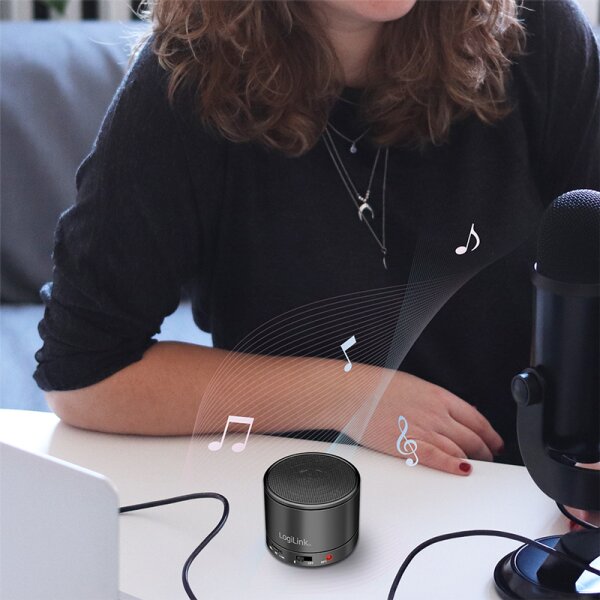 LogiLink Haut-parleur BT 5.3 avec lecteur MP3 &amp; radio FM