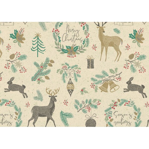 SUSY CARD Weihnachts-Geschenkpapier "Season Greetings"