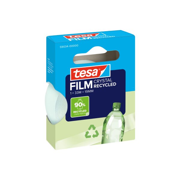 TESA Klebeband 19mmx33m 59034-00000 Crystal Recycled, transparent