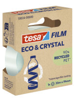 tesa Film ECO & CRYSTAL, transparent, 19 mm x 33 m