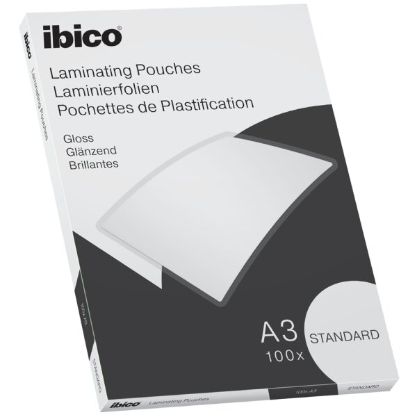 ibico Basics Laminierfolientasche, DIN A4, glänzend, 150 mic