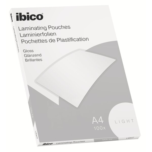 ibico Basics Laminierfolientasche, DIN A4, glänzend, 200 mic