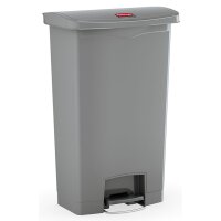 Rubbermaid Tret-Abfalleimer Slim Jim, 50 Liter, grau