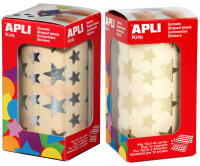 APLI kids Sticker "Sterne", auf Rolle, 2er Pack