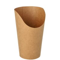 PAPSTAR Pot à wrap, rond, 590 ml, brun