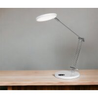 Hansa Lampe de bureau LED Spark, socle, blanc