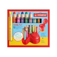 STABILO Crayons couleur Woody 3 in 1 8802-15-01 Set de...
