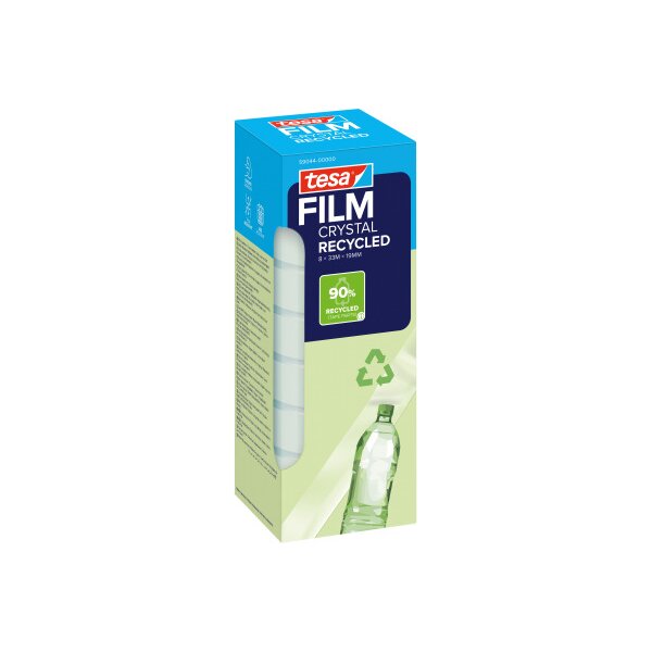 TESA Klebeband 19mmx33m 59044-00000 Crystal Recycled, 8 Rollen