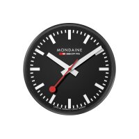 MONDAINE Horloge murale 250mm A990.64SBB noir/blanc