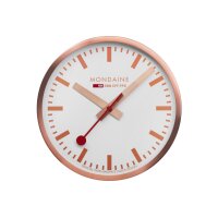 MONDAINE Horloge murale 250mm A990.18SBK blanc/or rose