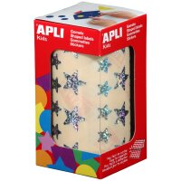 APLI kids Gommettes Etoile, en rouleau, argent