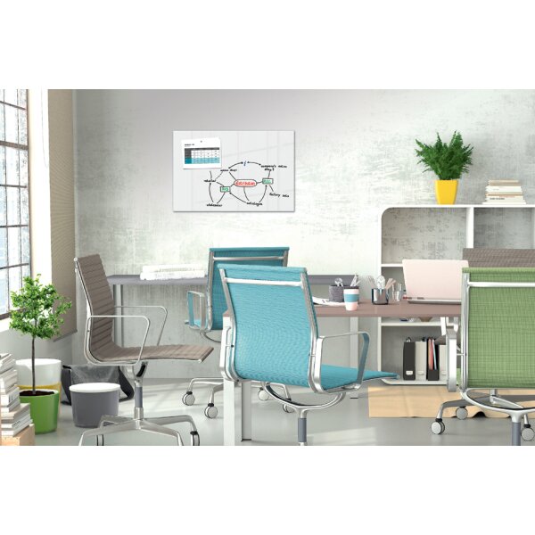 Be!Board Tableau magn&eacute;tique en verre (L)900x(H)600 mm, gris