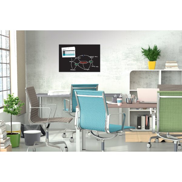 Be!Board Tableau magn&eacute;tique en verre (L)900x(H)600 mm, gris