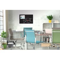 Be!Board Tableau magnétique en verre (L)900x(H)600 mm, gris