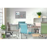 Be!Board Tableau magnétique en verre (L)900x(H)600 mm, gris