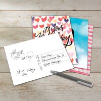 sigel Geburtstags-Postkarten-Set "Colourful Birthday...